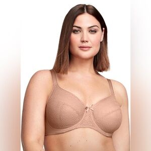 NWOT Glamorise Women's Plus Size Lace Comfort Wonderwire Bra Underwire 46G